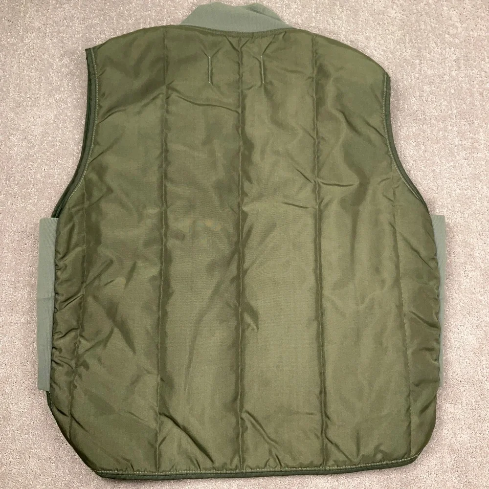 Vintage RefrigiWear Vest‎ Mens XLarge Olive Green Insulate Quilt Work Chore